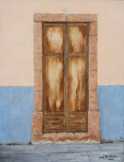 Puerte Teror 3 Oil Panel Figure Painting