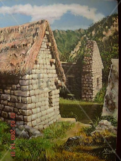 CASA INCAICA ( CUZCO-PERU) Oil Canvas Landscaping