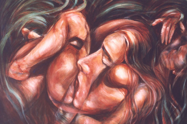 El beso Acrylic Canvas Figure Painting