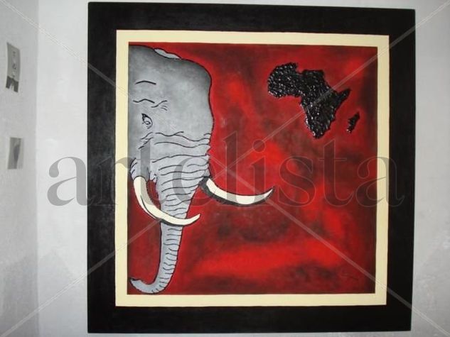 ELEFANTE AFRICANO Oil Canvas Animals