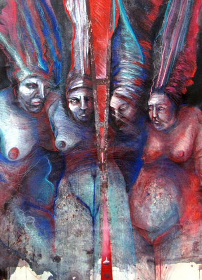 las cuatro gracias Oil Canvas Figure Painting