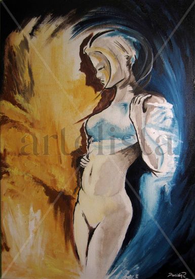 Mediadora Acrylic Canvas Figure Painting