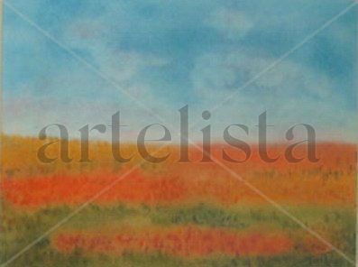 paisaje castellano Pastel Papel Paisaje