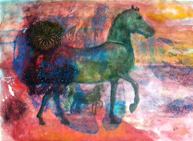 La concepción del centauro Mixed media Paper Animals