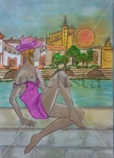 CALLE BETIS Acrylic Panel Figure Painting