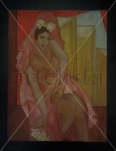 DE MANTILLA EN NUEVA YORK Acrylic Panel Figure Painting