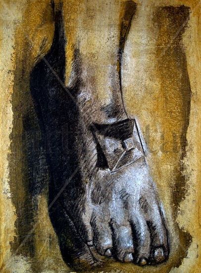 Señor de la expiración Oil Textile Figure Painting