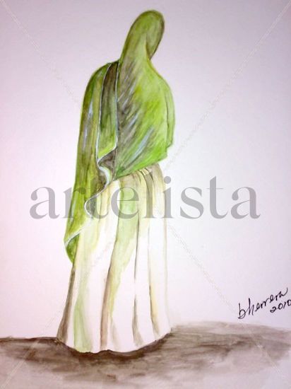 La nostalgia... Watercolour Paper Figure Painting