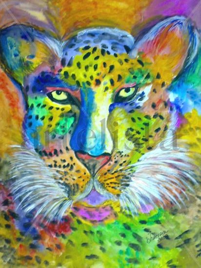 Leo...arcoiris Media Mixta Papel Animales