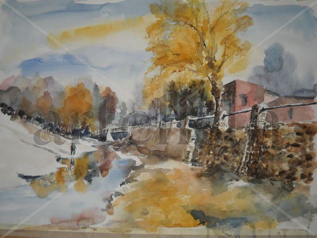 Por la rivera Watercolour Paper Landscaping