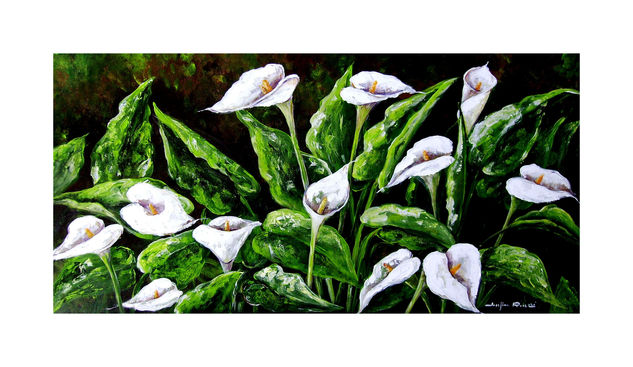 Calas Oil Canvas Floral Painting