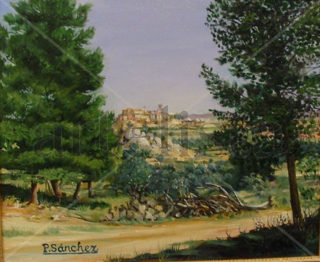 Chiprana entre Pinos Oil Canvas Landscaping