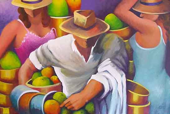 mercados Oil Canvas