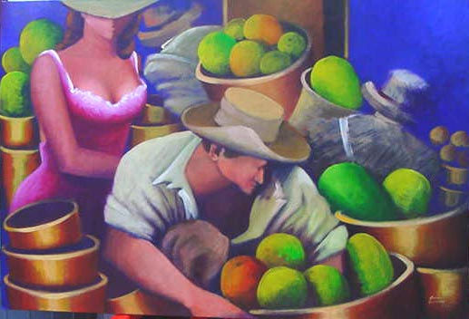 mercados Oil Canvas