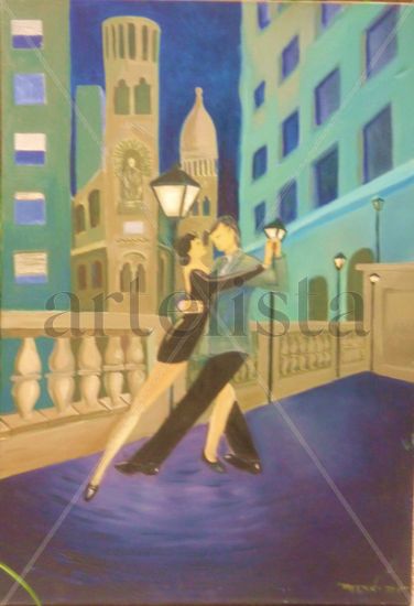 TANGO NOCTURNO Oil Canvas Landscaping