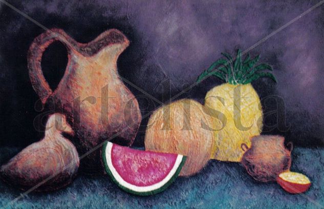 bodegon..con paloma Acrylic Canvas Still Life Paintings