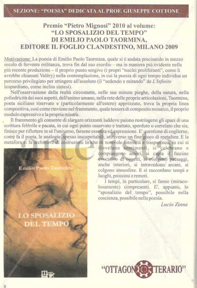 premio Pietro Mignosi 2010