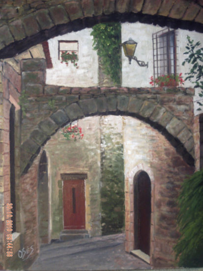 PALS ''CIUDAD MEDIEVAL ( GIRONA ) Oil Canvas Landscaping