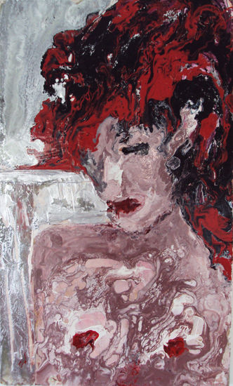 Comienzo de día vendida Mixed media Panel Portrait