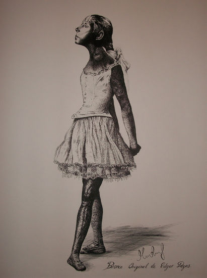 Pequeña bailarina de catorce años. Tinta