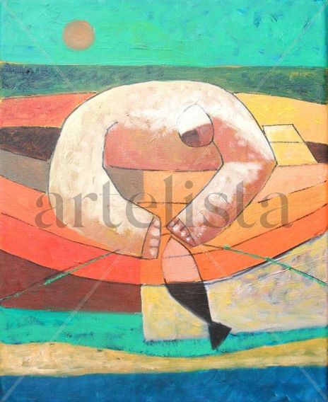 Pescador con espinel