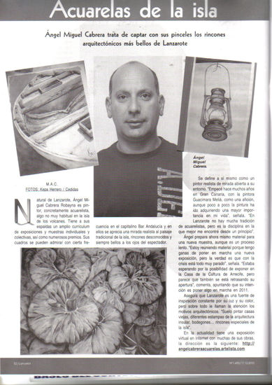 Artículo en la revista Lancelot de diciembre de 2010 