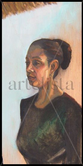 Mujer Oil Panel Figure Painting