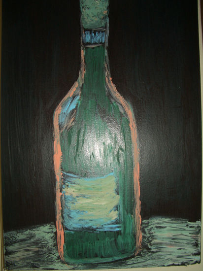 wine Oil Panel Figure Painting