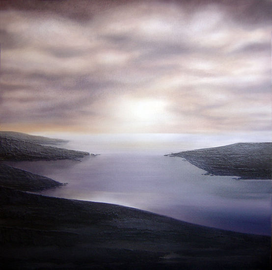 Luz crepuscular (100 x 100 cm.) Óleo Lienzo Paisaje