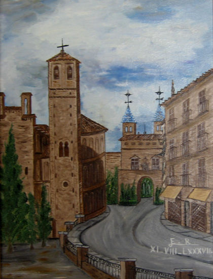 Arrabal de Toledo Óleo Lienzo Paisaje