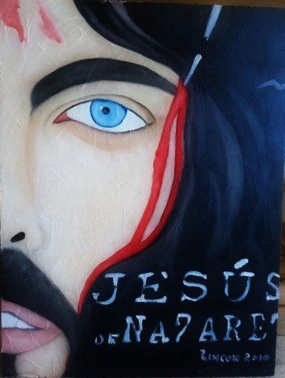 Jesus de Nazareth Oil Canvas Portrait