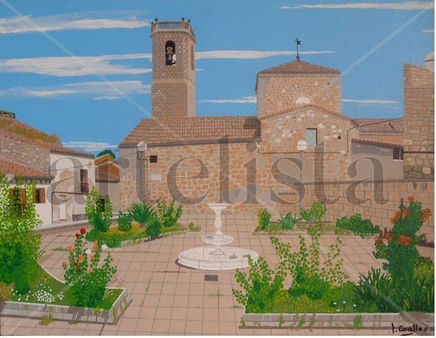 Plaça de la Iglesia Acrylic Canvas Landscaping