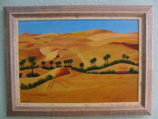 OASIS EN EL DESIERTO Oil Canvas Landscaping