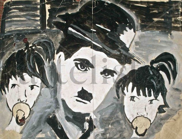 Las jemelas de Chaplin Acrylic Card Portrait