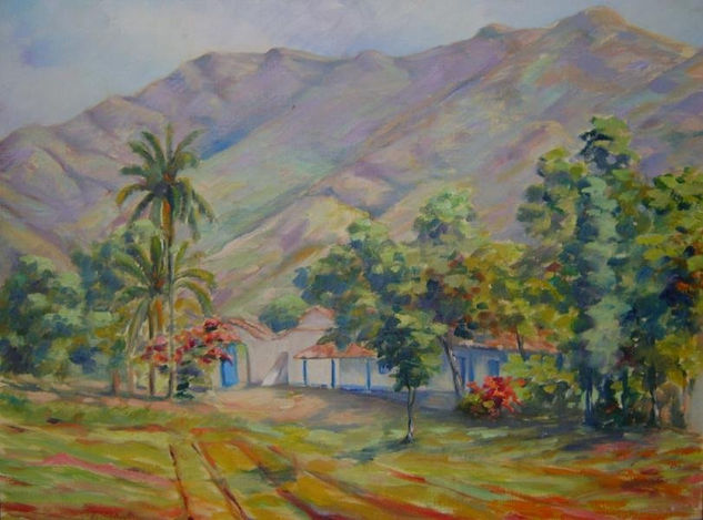 Hacienda en la Victoria (Estado Aragua - Venezuela) Oil Canvas Landscaping