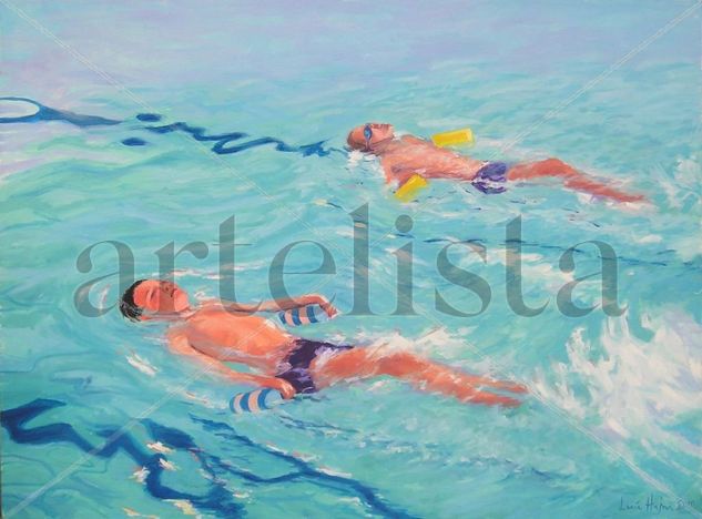 Nadadores Oil Canvas Sports