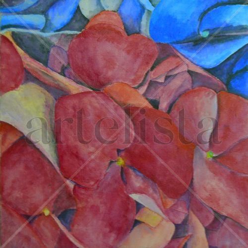 hortensia pequeña 3 Acrylic Canvas Landscaping