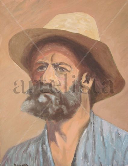 Agricultor Oil Canvas Portrait