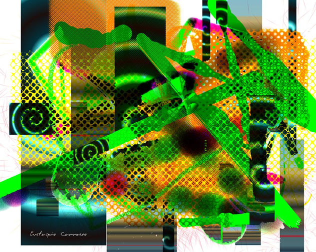 El verde de una sonrisa tejida, (The green woven smile)