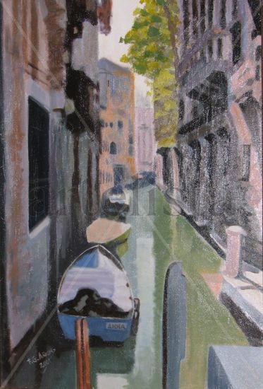 Canal Veneciano Óleo Lienzo Paisaje