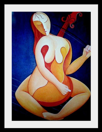 Mujer Chelo Oil Canvas Landscaping