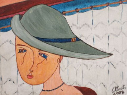 Menina de chapéu