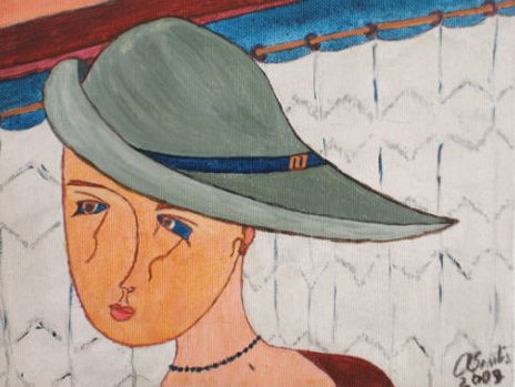 Menina de chapéu