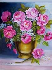 ROSAS  46 Oil Canvas Floral Painting