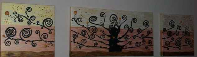 Arbol de la vida (A) Acrylic Canvas Floral Painting