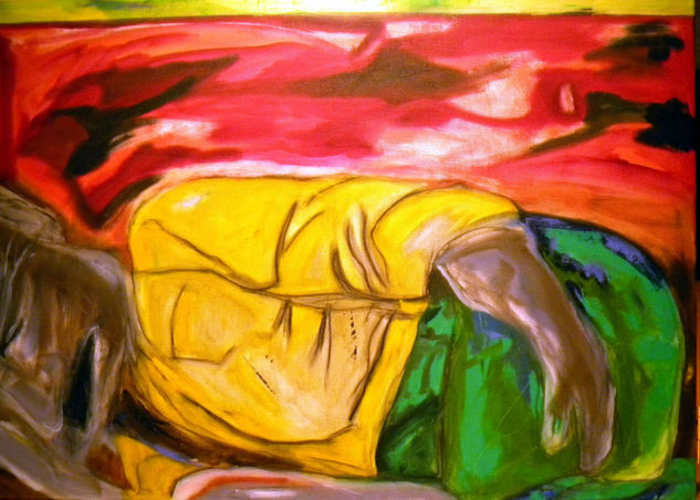 sueño con serpientes Oil Canvas Figure Painting