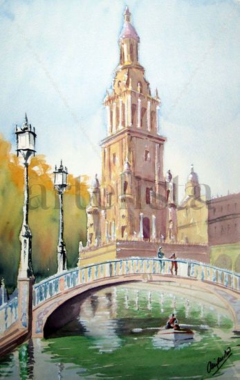 Plaza de España Watercolour Paper Landscaping