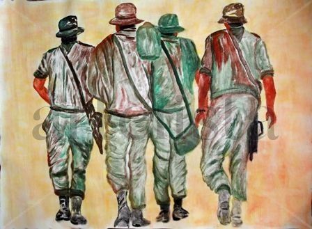 de marcha Acrylic Canvas Figure Painting