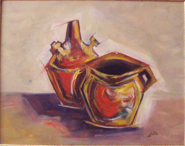 Pote y botijo Oil Canvas