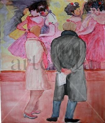 Homenaje a Degas Acrylic Canvas Figure Painting